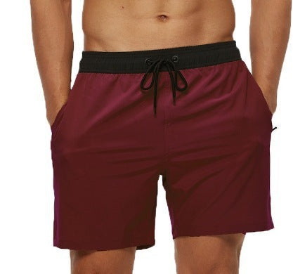 Waist Headband Pocket Zipper Drawstring Shorts