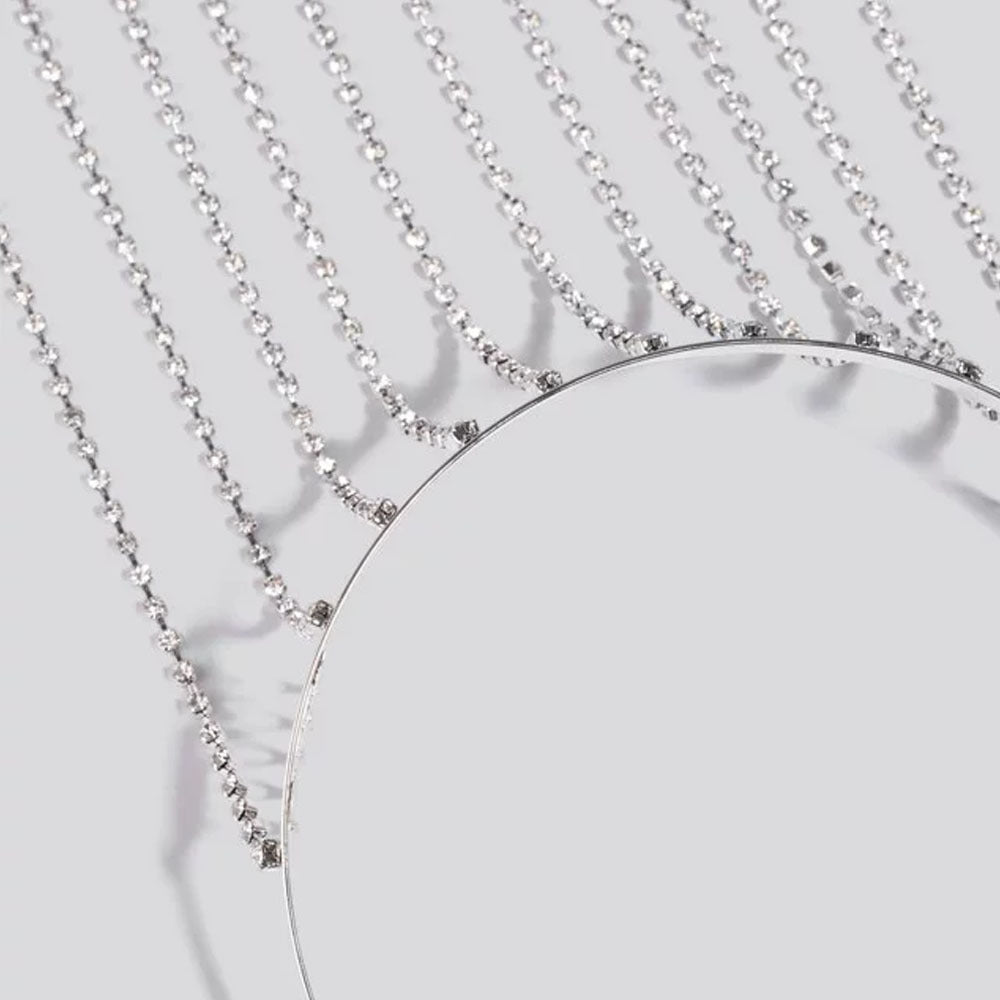 Luxury Rhinestone Tassel Headband for Women