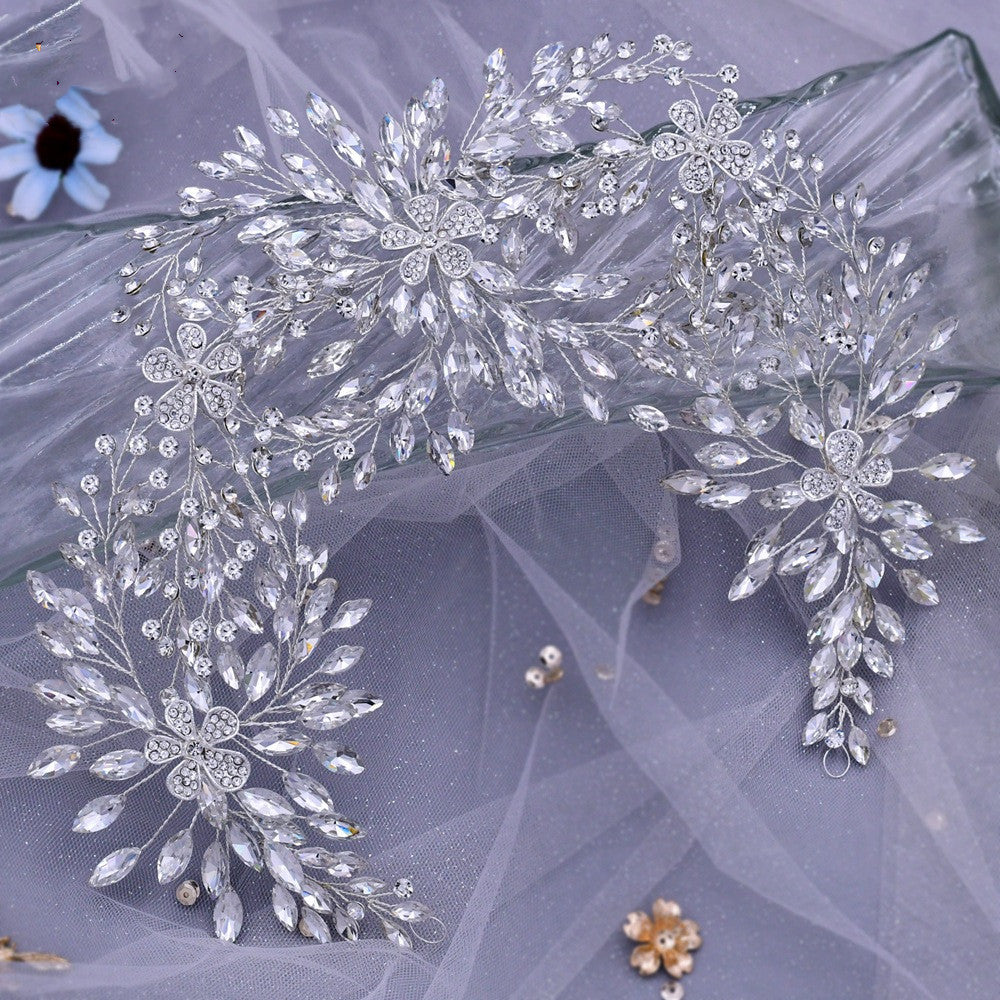 Rhinestone Bridal Flower Headband