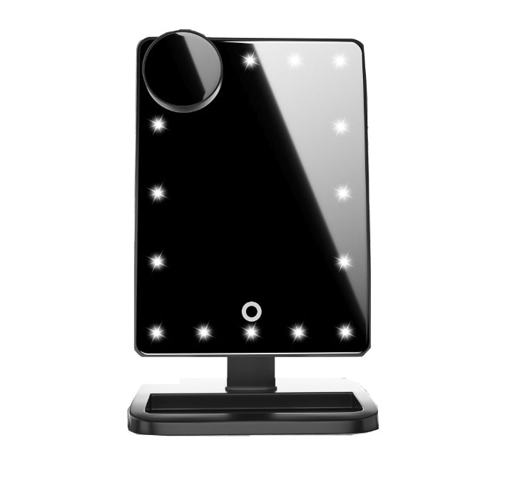 מראת איפור עם מסך מגע ו-20 נורות LED