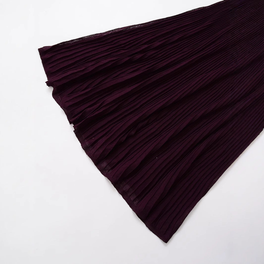 Timeless Knit Elegance – Sleeveless Vest-Style Dress with Round Neckline