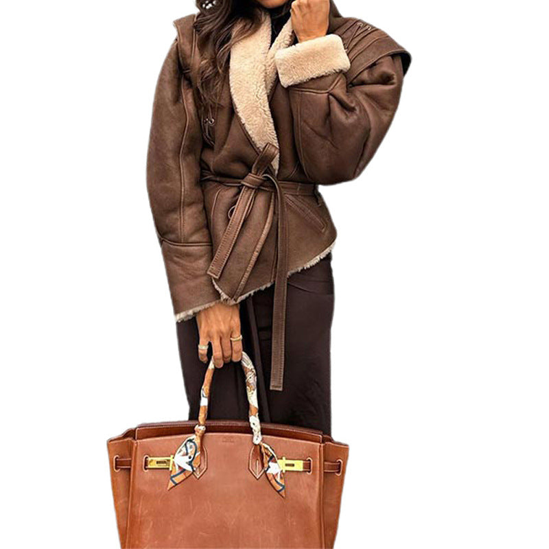 Elegant Winter Chic Belted Coat