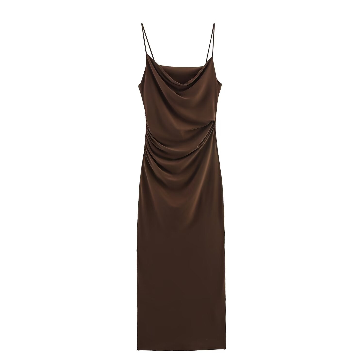 Luxury Draped Silhouette Camisole Dress