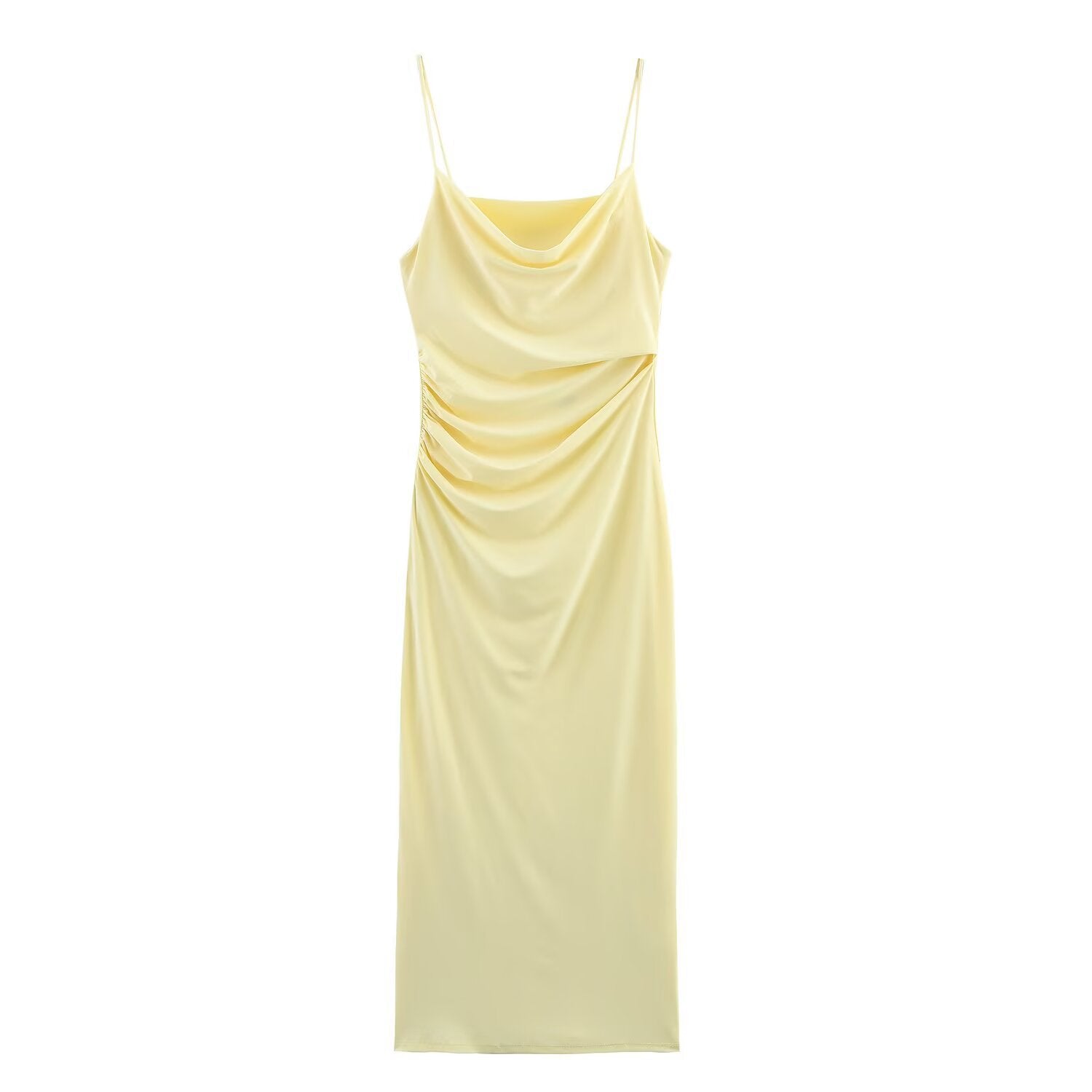 Luxury Draped Silhouette Camisole Dress