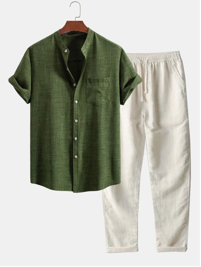 Men's Slim-fit Short-sleeved Shirt