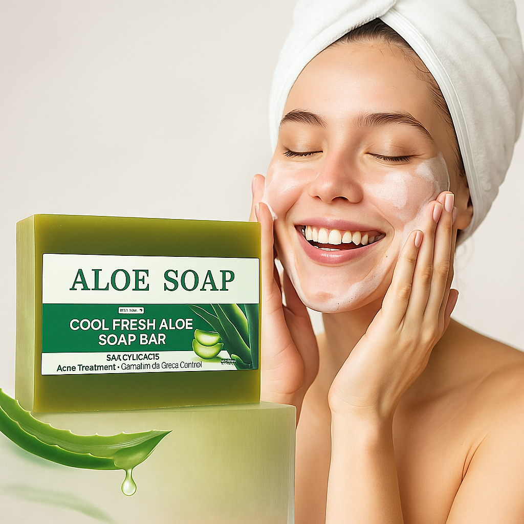 Aloe Vera Cleansing Essential Oil Moisturizing Handmade Soap