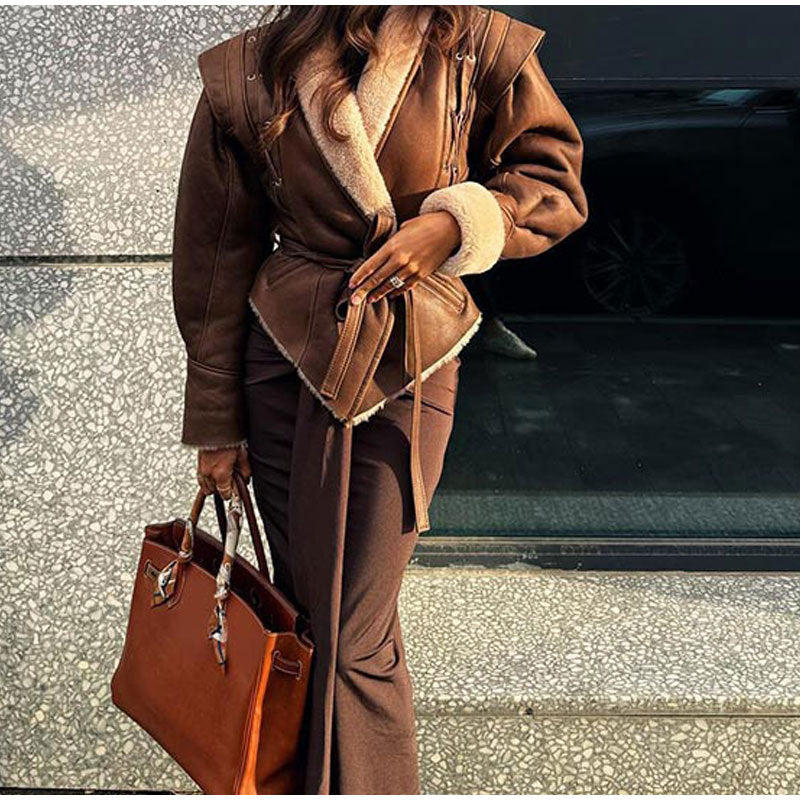 Elegant Winter Chic Belted Coat
