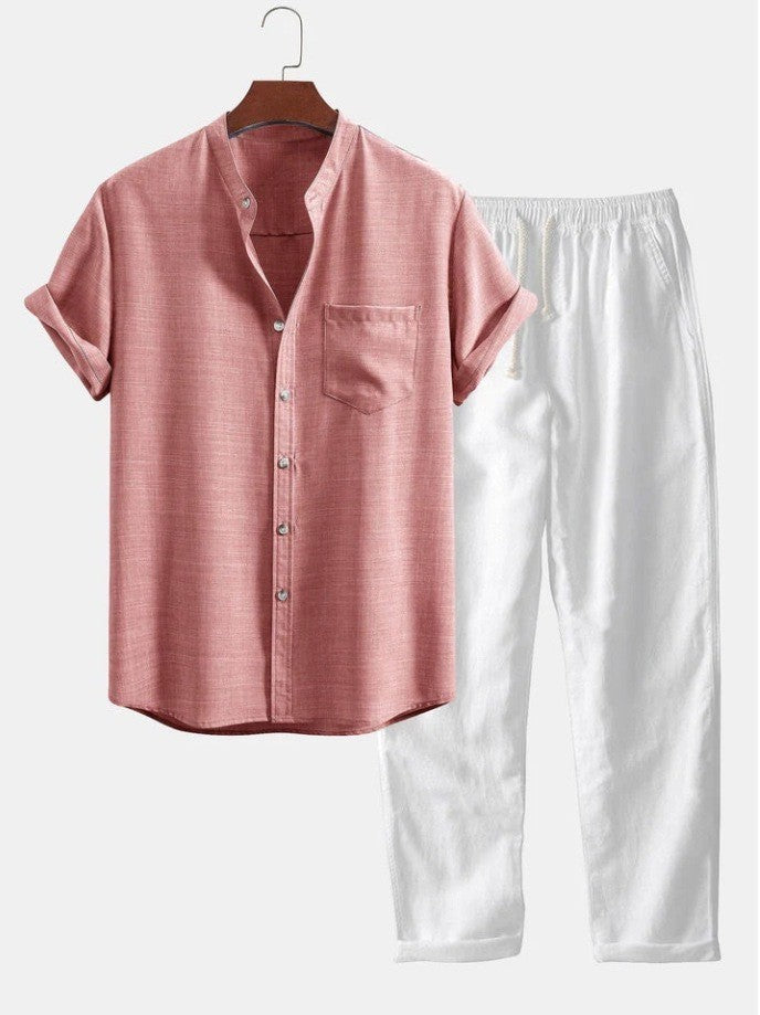 Men's Slim-fit Short-sleeved Shirt