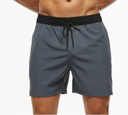 Waist Headband Pocket Zipper Drawstring Shorts