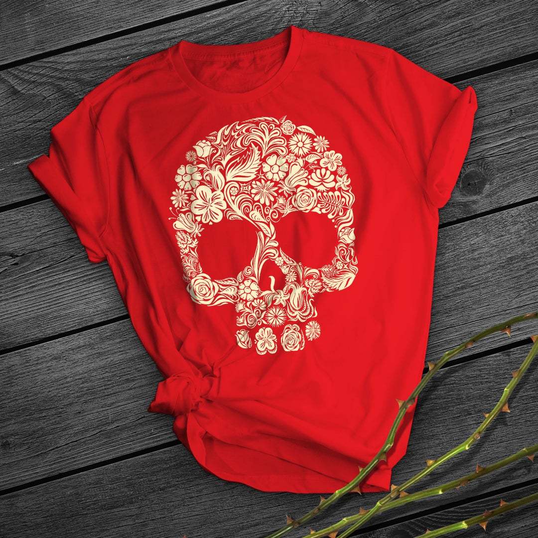 Skull Men's And Women's  Casual Short Sleeve